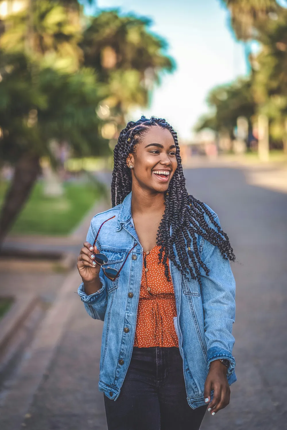 woman smiling